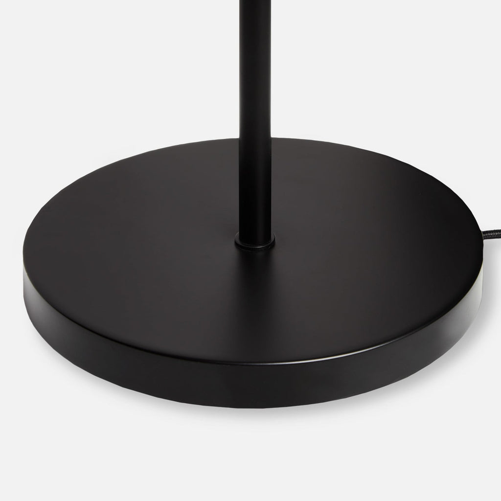 Woud Cono Floor Lamp, black, height 55.9 in, E12, adjustable