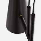 Woud Cono hanging light, black, 2-bulb, E12, length 16.5 in