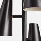 Woud Cono hanging light, black, 3-bulb, E12, Ø 14.2 in