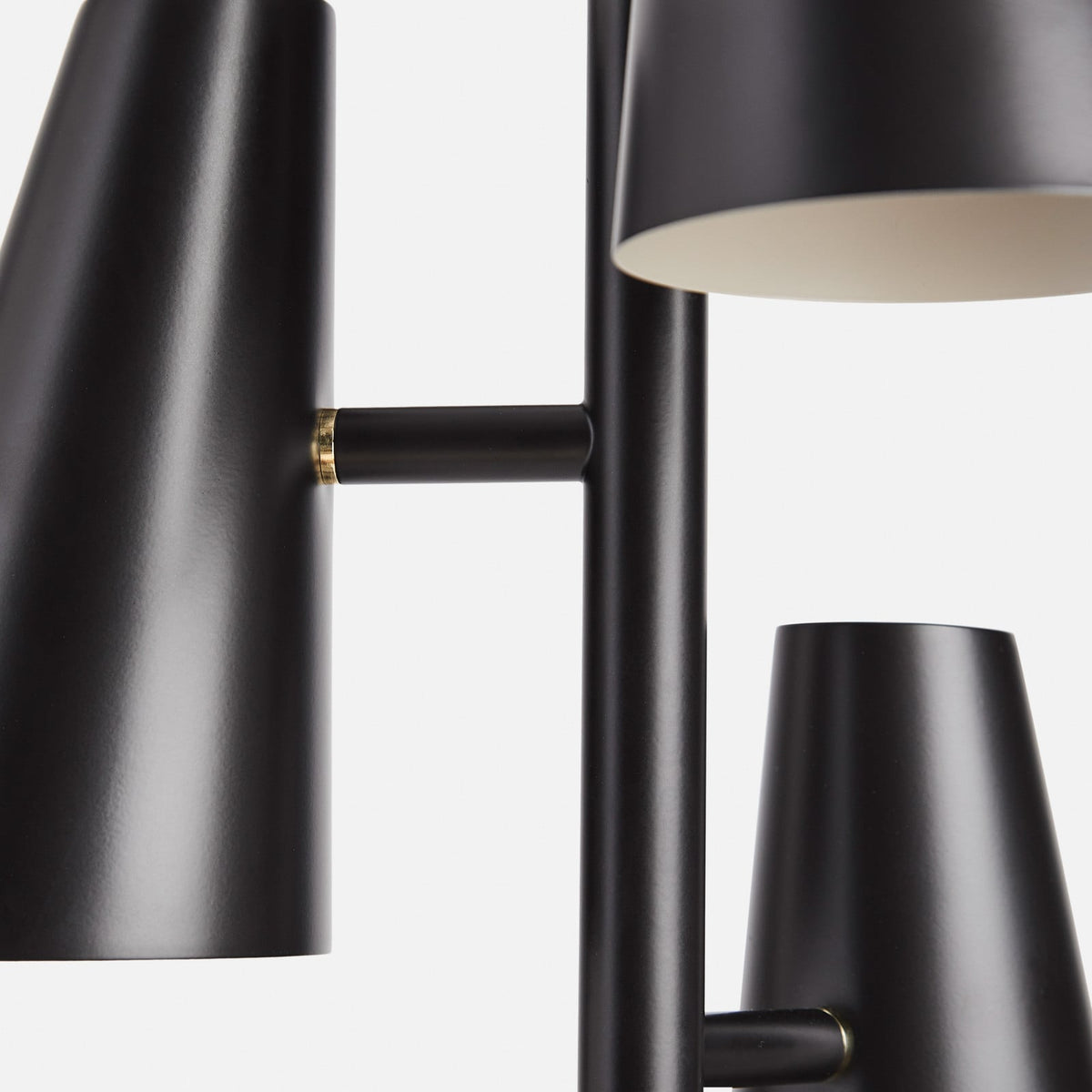 Woud Cono hanging light, black, 3-bulb, E12, Ø 14.2 in