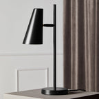Woud Cono table lamp, black, height 19.7 in, E12, metal