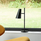 Woud Cono table lamp, black, height 19.7 in, E12, metal