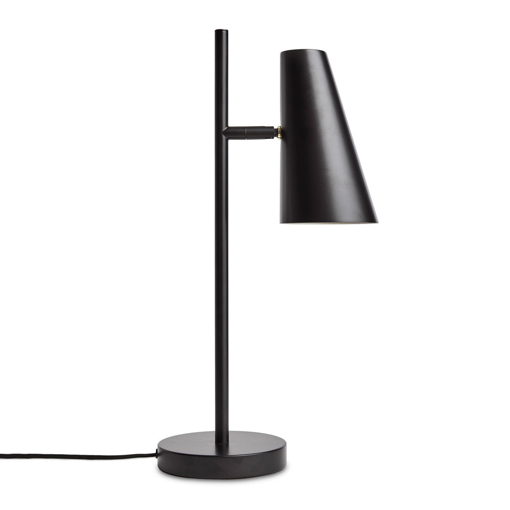 Woud Cono table lamp, black, height 19.7 in, E12, metal