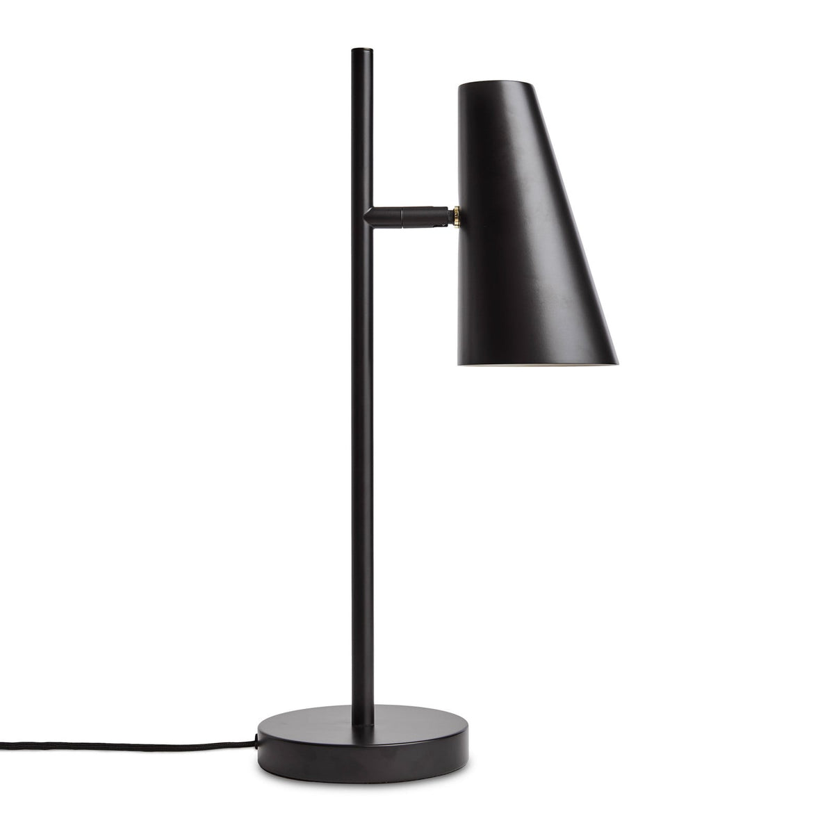 Woud Cono table lamp, black, height 19.7 in, E12, metal