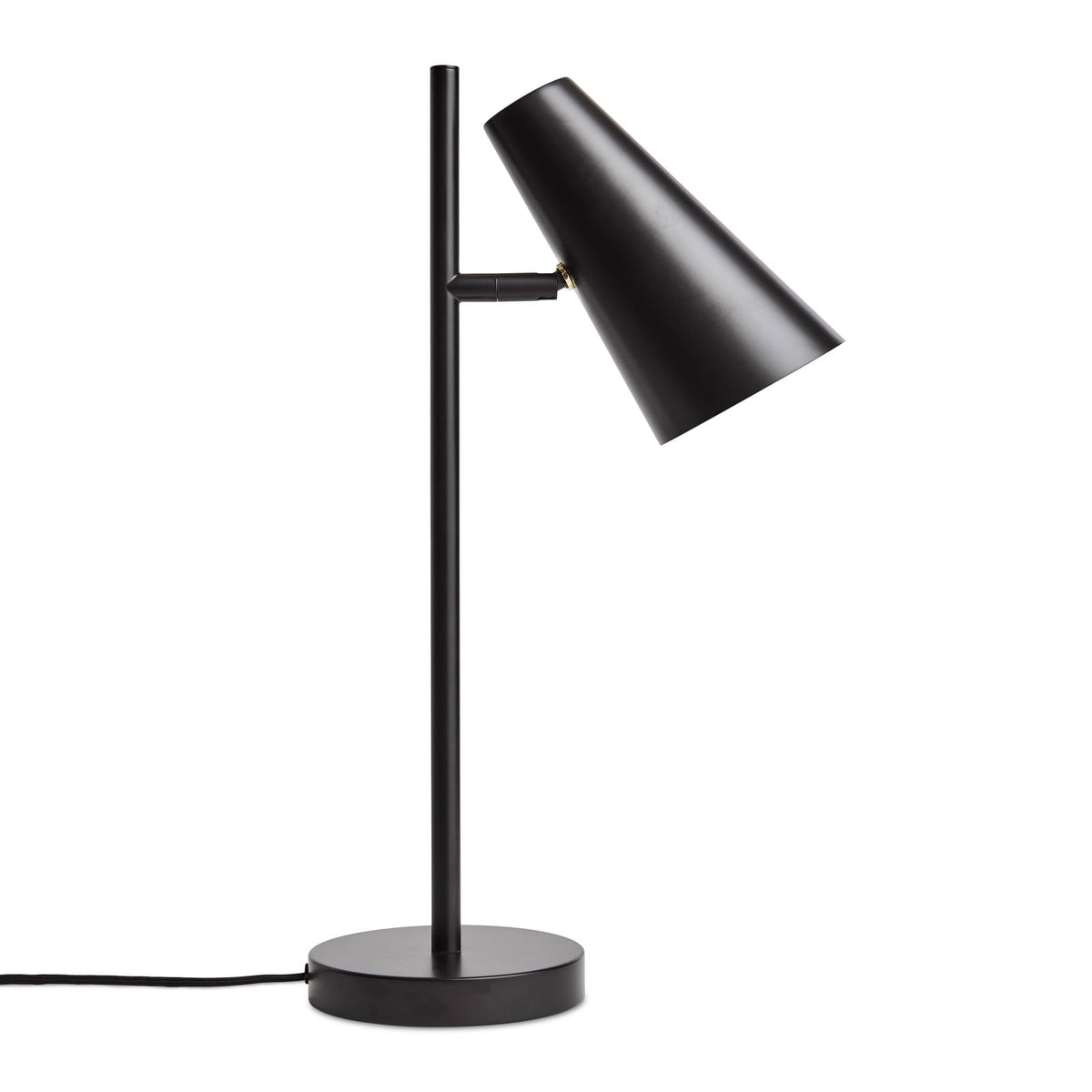 Woud Cono table lamp, black, height 19.7 in, E12, metal