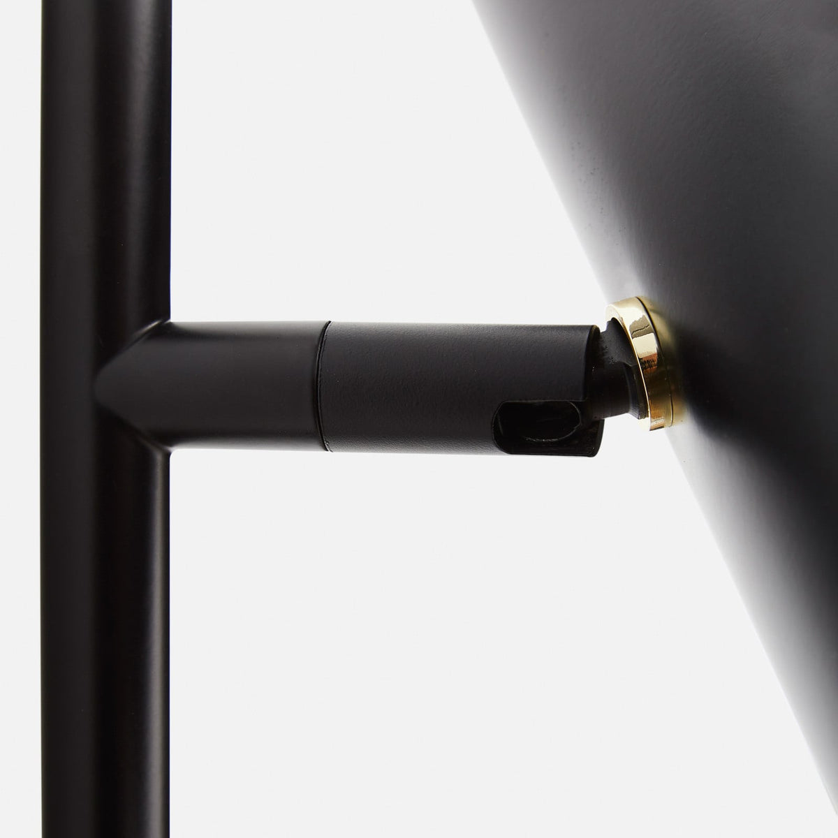 Woud Cono wall lamp, black, height 12.99 in, E12, plug