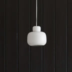 Stone 6 1/2" White Pendant Light