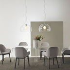Kartell Fly Medium pendant light, transparent, PMMA, E26