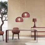 Kartell Fly Medium pendant light, burgundy, PMMA, E26