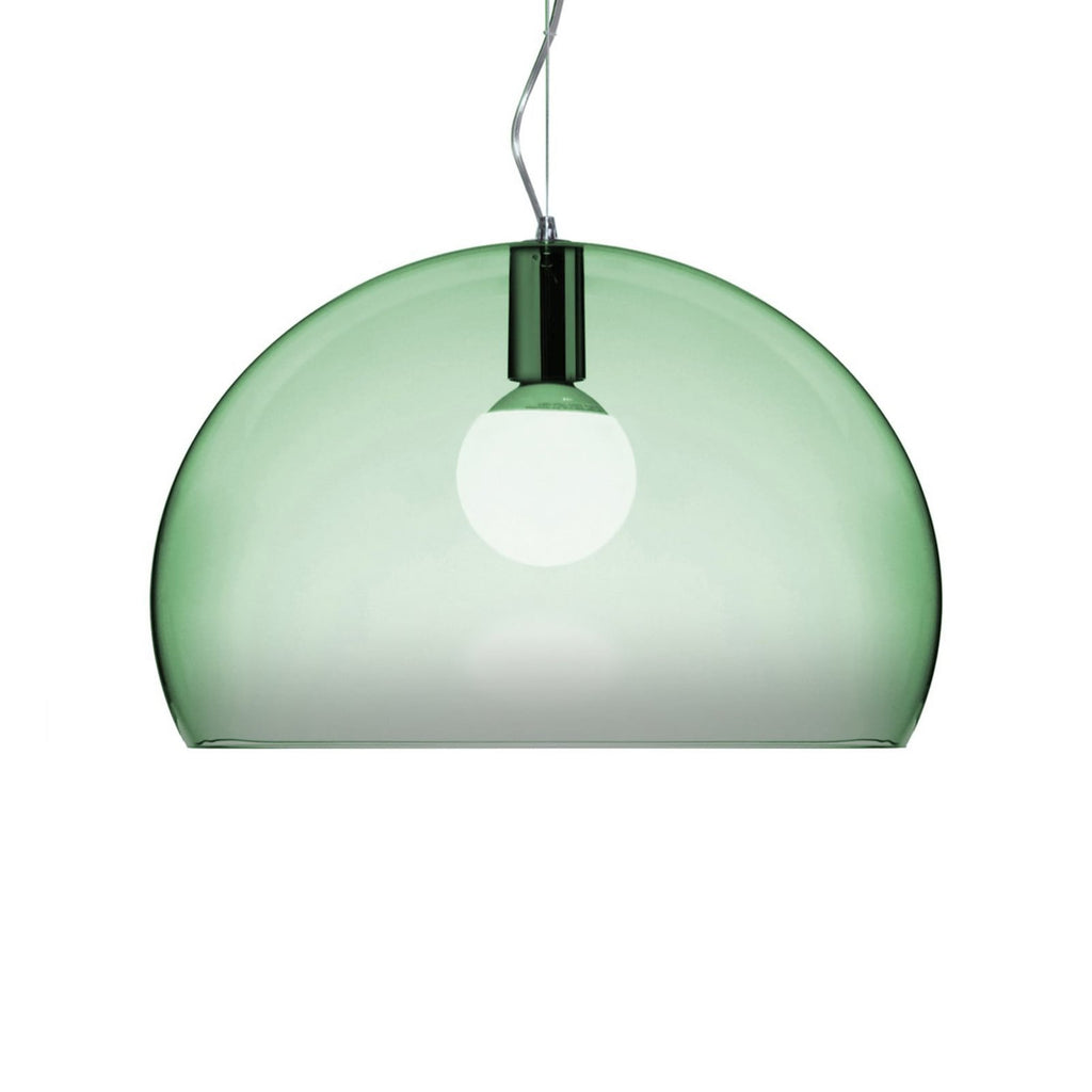 Kartell Fly Medium pendant light, sage green, PMMA, E26