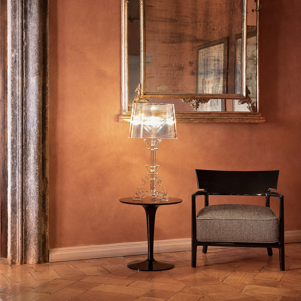 Kartell Bourgie table lamp, clear, polycarbonate, E12