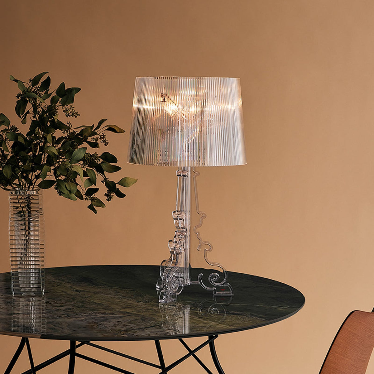 Kartell Bourgie table lamp, clear, polycarbonate, E12
