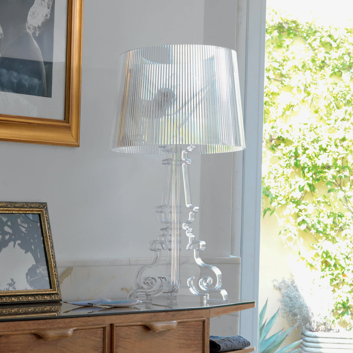 Kartell Bourgie table lamp, clear, polycarbonate, E12