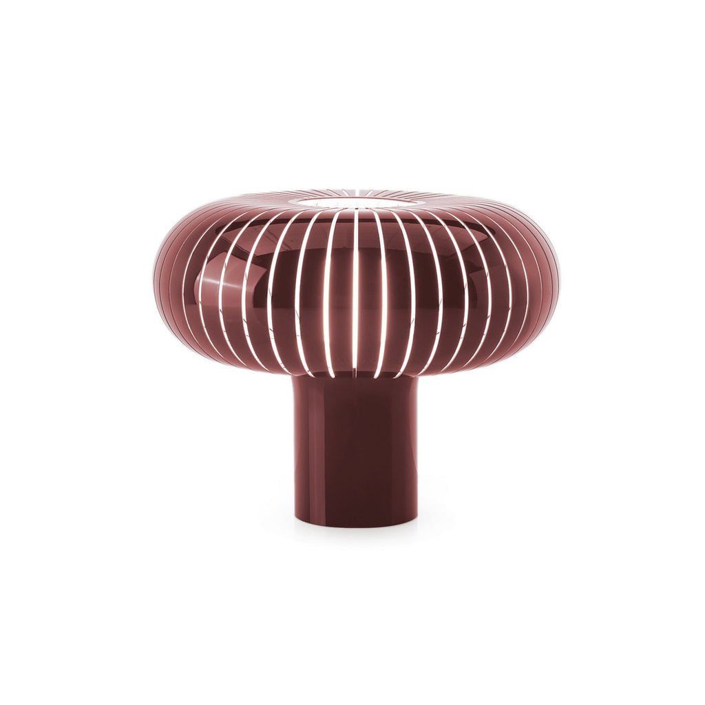 Kartell Teresa table lamp, burgundy, Ø 50 cm, PMMA, E26