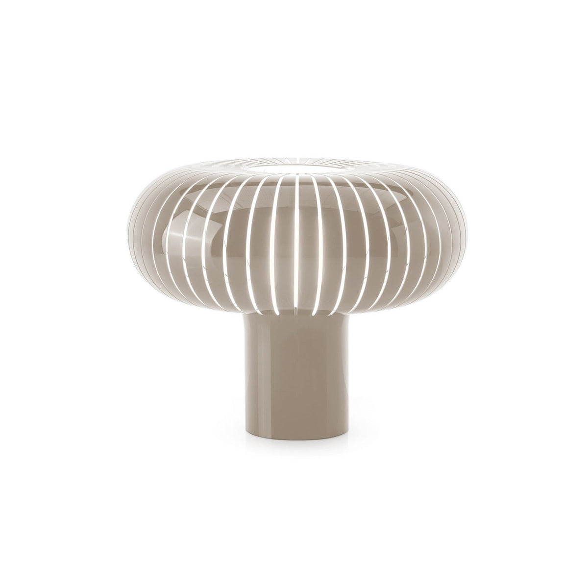 Kartell Teresa table lamp, dove grey, Ø 50 cm, PMMA, E2