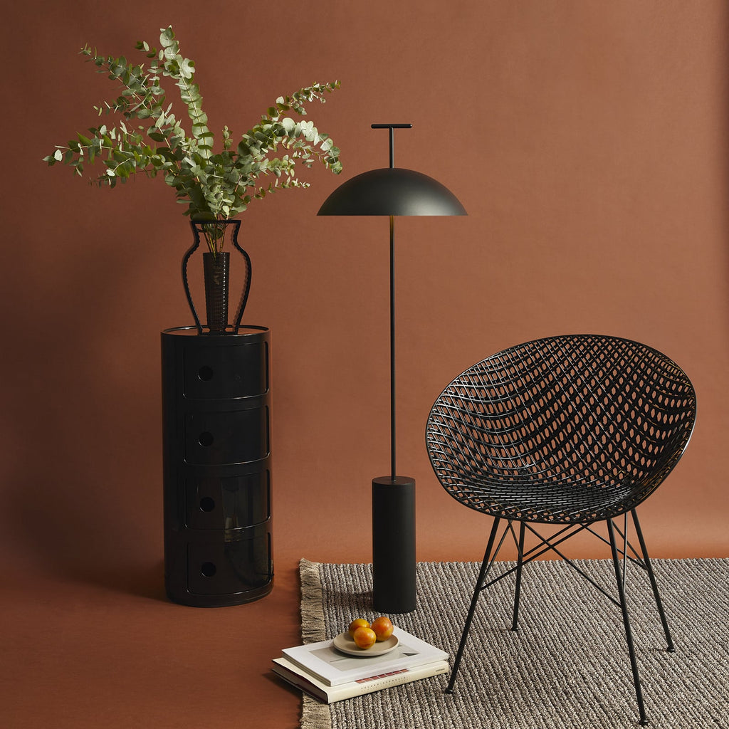 Kartell Geen-A floor lamp, black, steel, height 51.97 inches