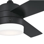 Alta Vista LED ceiling fan, black, 52, with remote control