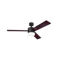 Alta Vista LED ceiling fan, black, 52, with remote control