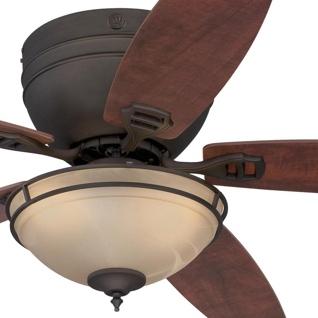 Carolina ceiling fan with light, wood/bronze, 52in, E26 LED
