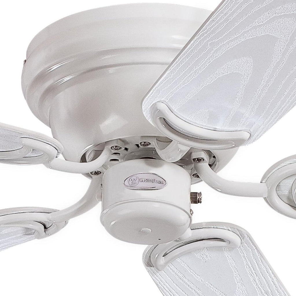 Contempra ceiling fan, white, 48 in, for outdoor use