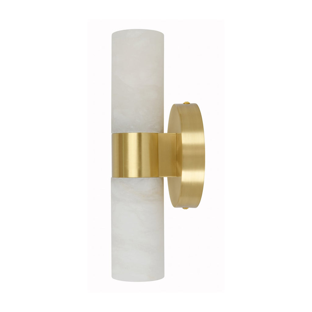 Luella wall light, white/brass, height 11.02 in, G9 2-bulb.