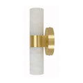 Luella wall light, white/brass, height 11.02 in, G9 2-bulb.