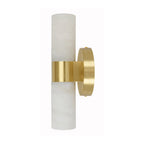 Luella wall light, white/brass, height 11.02 in, G9 2-bulb.