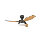 Alloy ceiling fan with light
