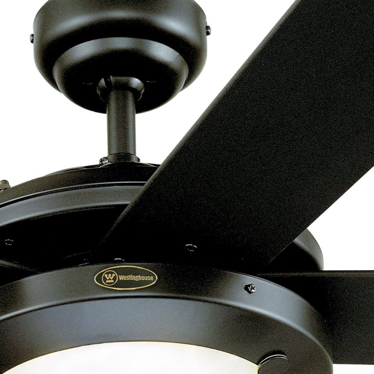 Comet LED ceiling fan, black/marbled, 52 in