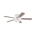 Contempra ceiling fan with light, wood/white, 52 in E12-LED