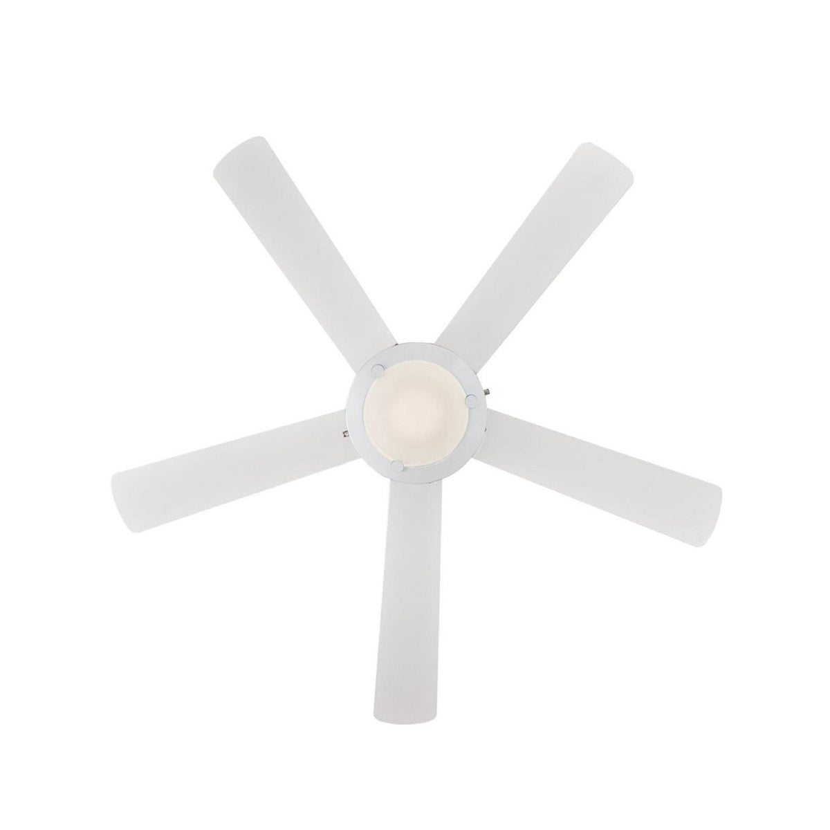 Comet LED ceiling fan, white/wood, 52 in