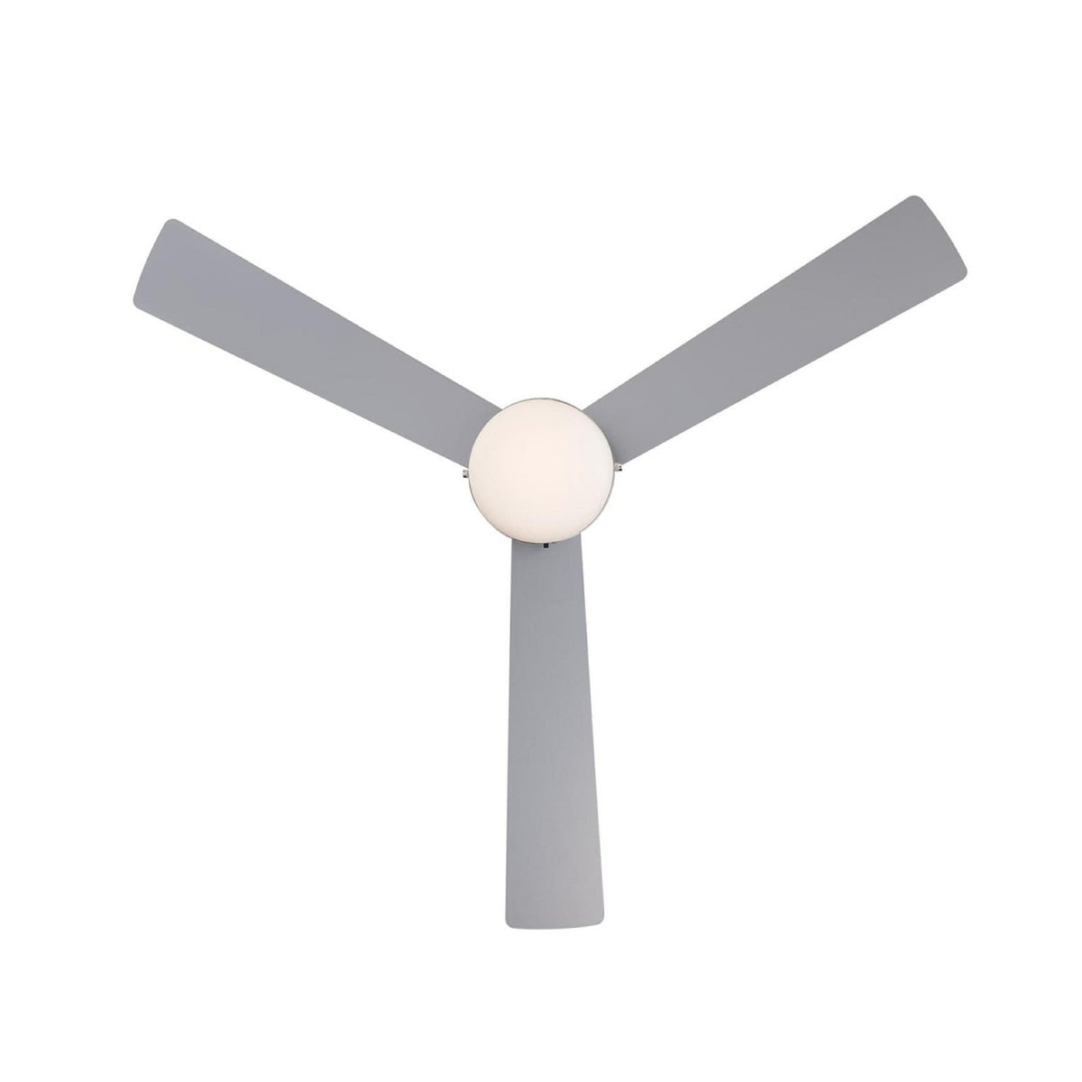 Brinley ceiling fan with light, grey/nickel, 52 in E26-LED