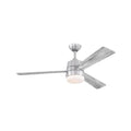 Brinley ceiling fan with light, grey/nickel, 52 in E26-LED