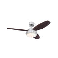 Alloy ceiling fan with light, grey/nickel, 42 in E26 LED