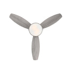 Alloy ceiling fan with light, grey/nickel, 42 in E26 LED