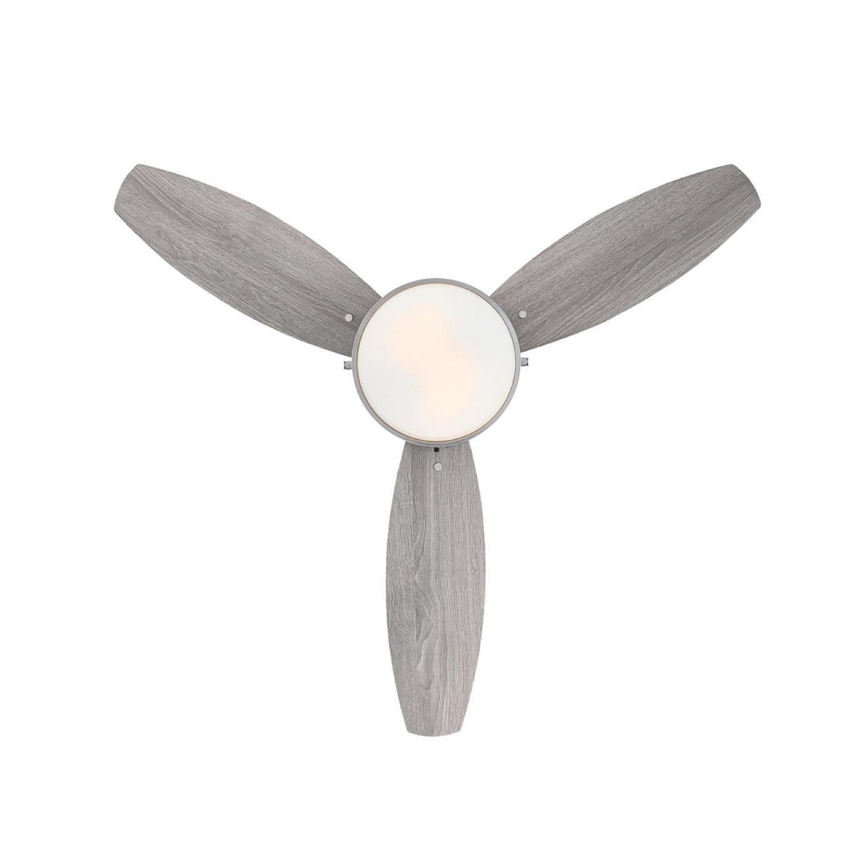 Alloy ceiling fan with light, grey/nickel, 42 in E26 LED