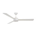 Climate III ceiling fan, white, Ø 51.96 in, quiet DC motor