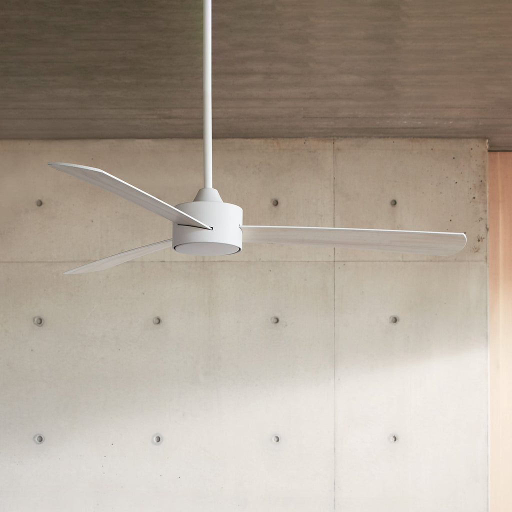 Climate III ceiling fan, white, Ø 51.96 in, quiet DC motor