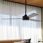 Climate III ceiling fan, black, Ø 51.96 in, quiet DC motor