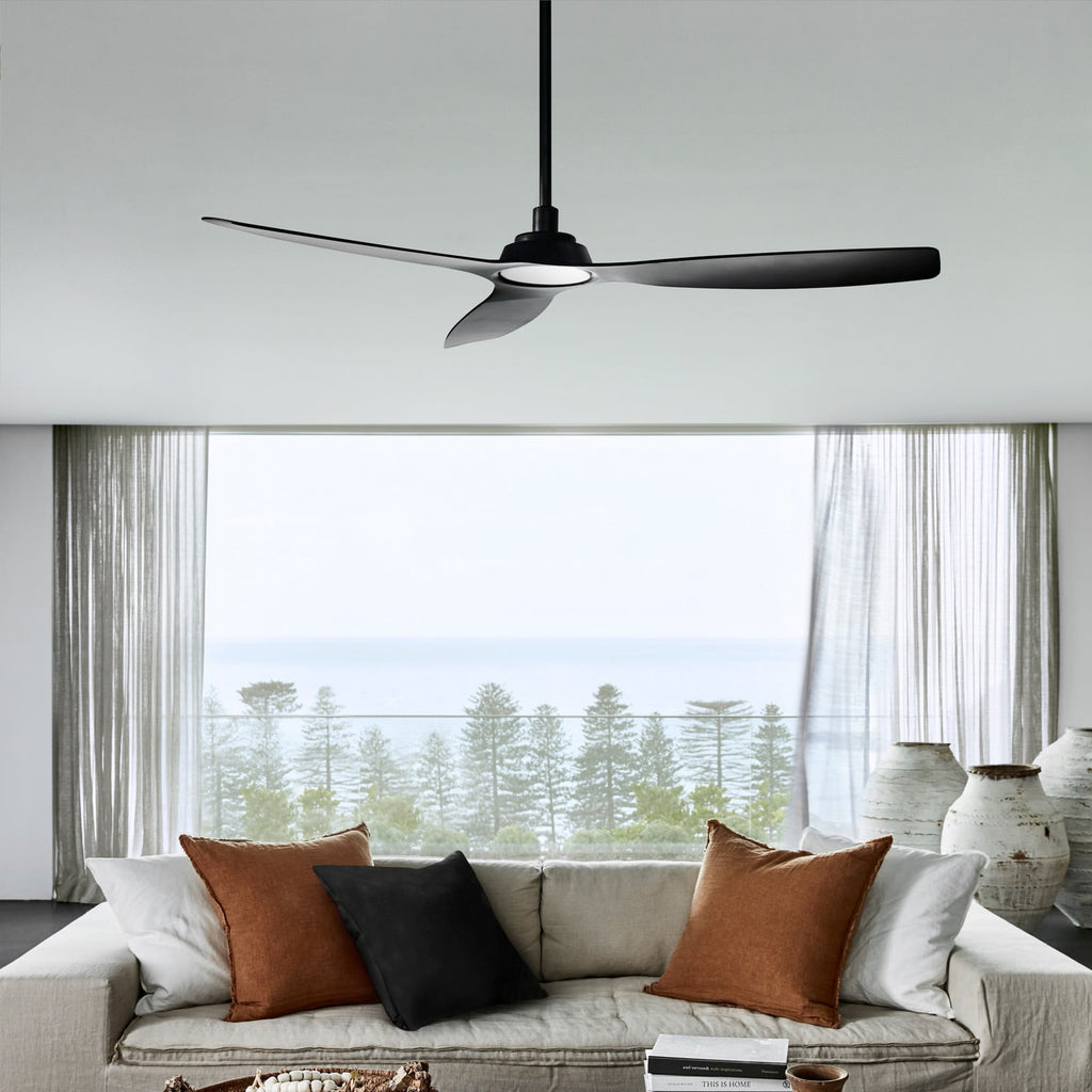 Moto ceiling fan, black, Ø 51.96, metal/ABS, DC, quiet