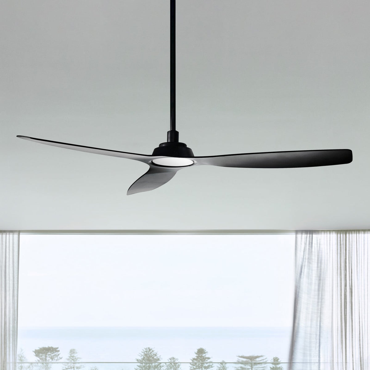 Moto ceiling fan, black, Ø 51.96, metal/ABS, DC, quiet