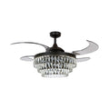 Ceiling fan with light, Veil black, Ø 48.03 in, quiet