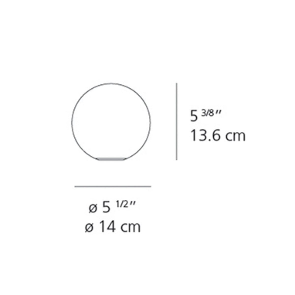 Artemide Dioscuri table lamp, white, 5 1/2 in, glass, E12