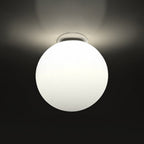 Artemide Dioscuri ceiling light, white, 5 1/2 in, glass, E12