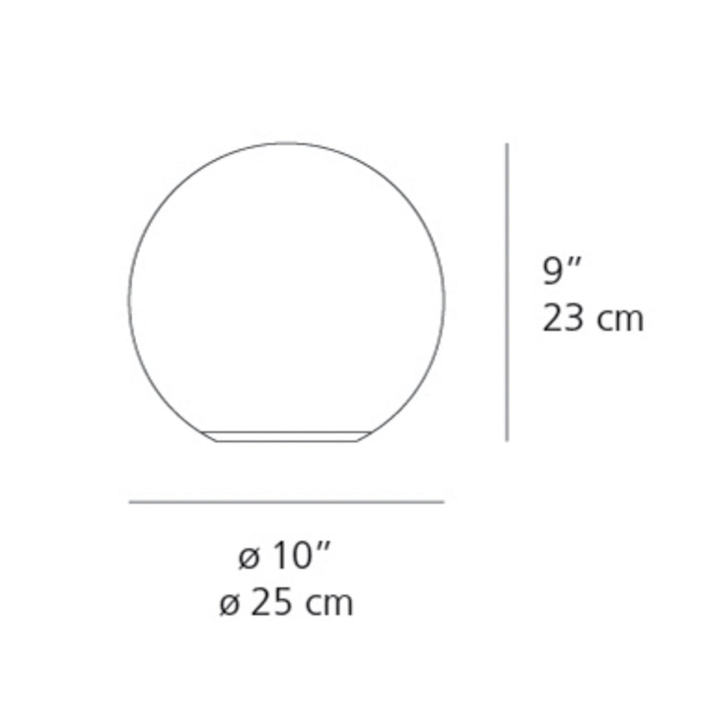 Artemide Dioscuri table lamp, white, 9 13/16 in, glass, E26, dimmable