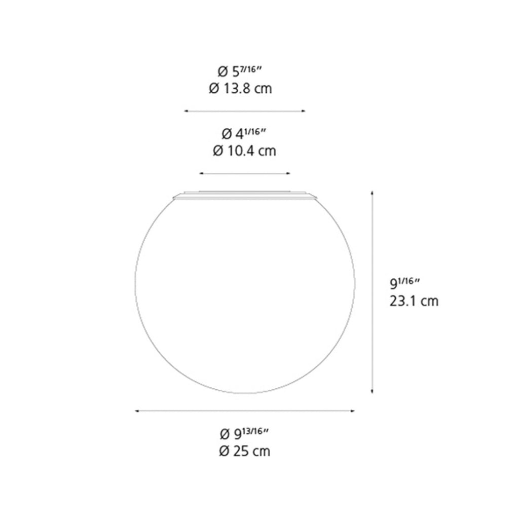 Artemide Dioscuri ceiling light, white, 9 13/16 in, glass, E26