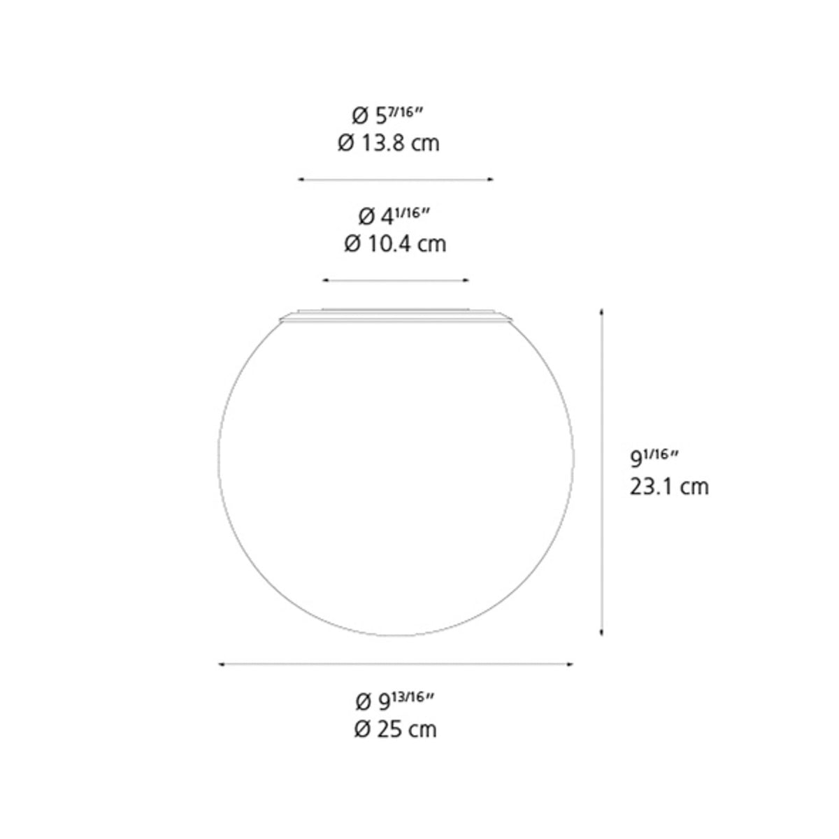 Artemide Dioscuri ceiling light, white, 9 13/16 in, glass, E26