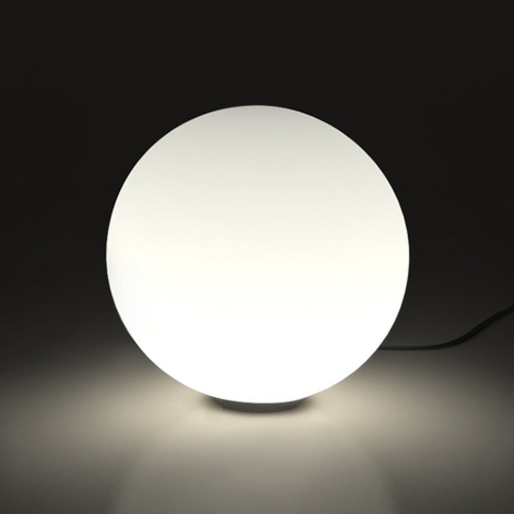 Artemide Dioscuri table lamp, white, 13 3/4 in, glass, E26 dimmable