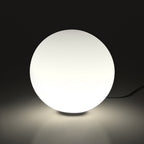 Artemide Dioscuri table lamp, white, 13 3/4 in, glass, E26 dimmable