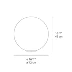 Artemide Dioscuri table lamp, white, 16 1/2 in, glass, E26 dimmable